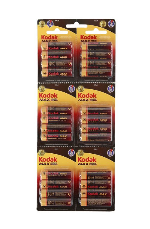 Бат LR3            Kodak MAX BP-12BL  perforated (6x2BL) (144шт)