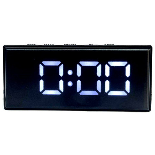 часы настольные  NA-6093/6 (белый)  дата+температ.