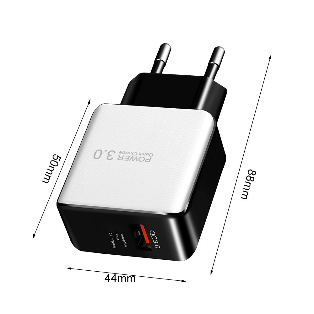 Блок пит USB сетевой  Орбита OT-APU50 + кабель iOS Lightning ЗУ (QC3.0, 3000mA)