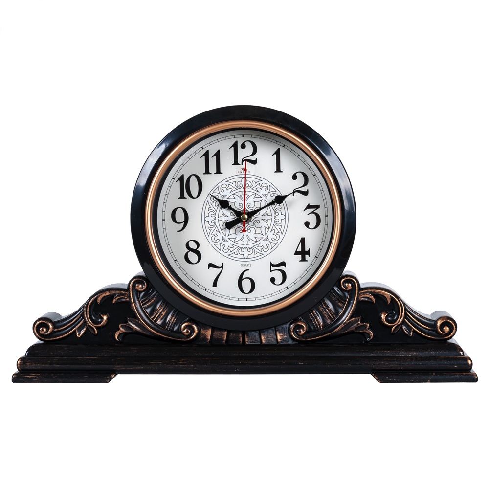 Часы настольные СН 4225 - 002 43х25 см, корпус черный с медью "Классика" (10)