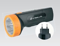 Фонарь  Ultra Flash  LED 3827 (фонарь акку 220В, черн /желт, 5 LED, SLA, пластик, коробка)