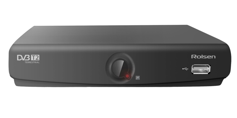 Тюнер (Цифровой ресивер) Rolsen RDB-503 DVB-T/T2 MPEG4, Full HD, видео RC..