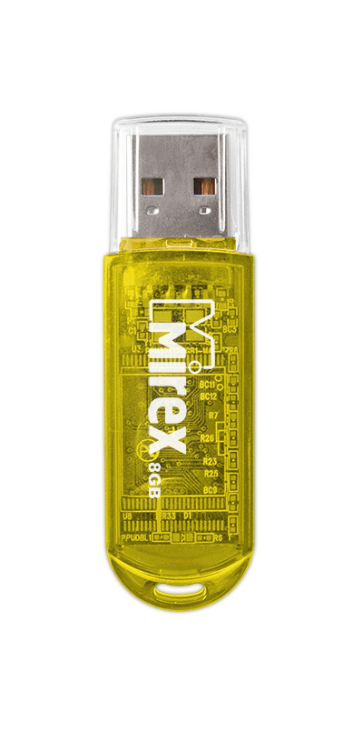 USB2.0 FlashDrives 8Gb Mirex ELF YELLOW