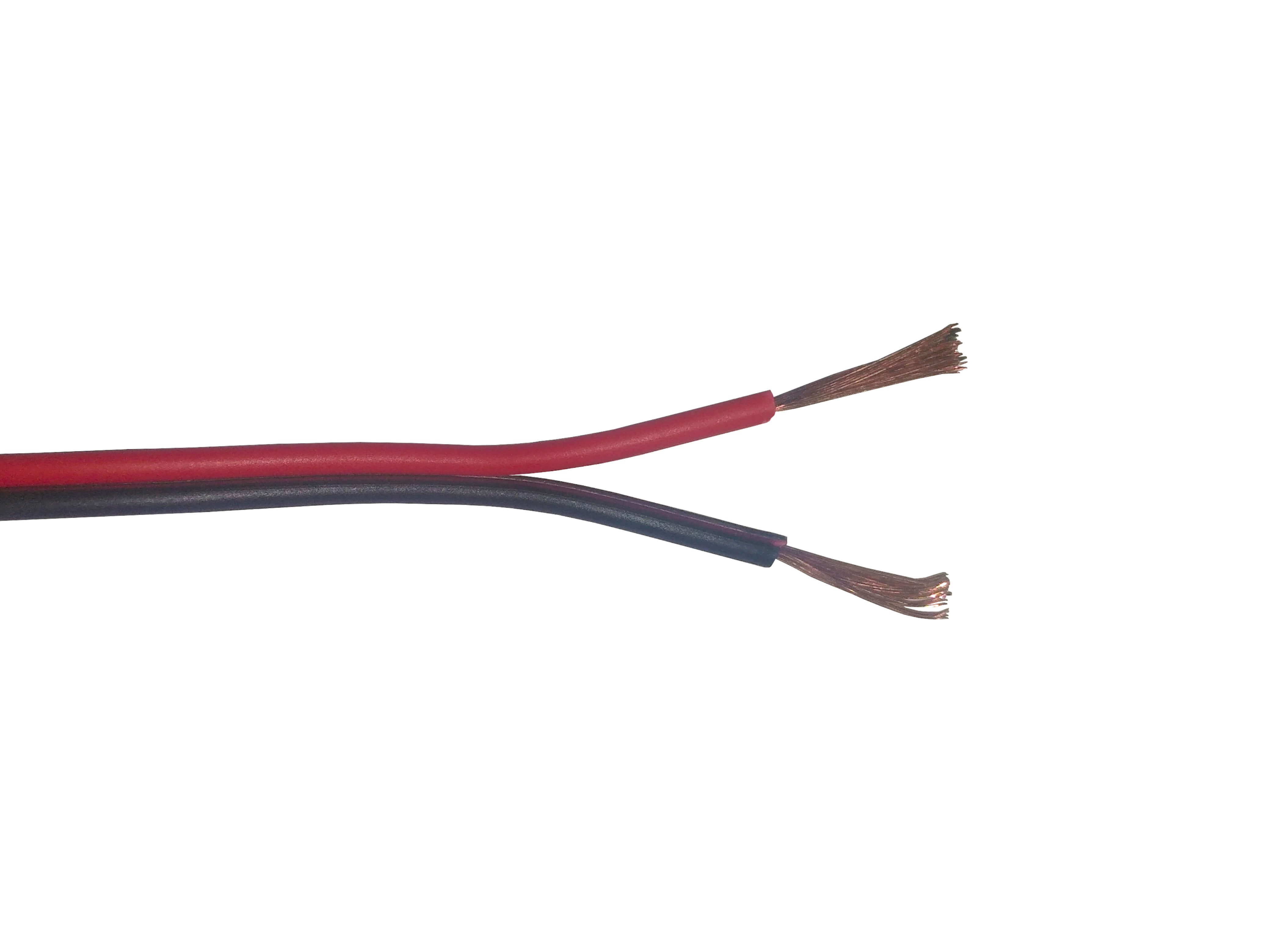кабель акустический 2*0,50мм2 черный/красный, Нетко 100м (28*0.15мм, CCA, пластиковая катушка,)