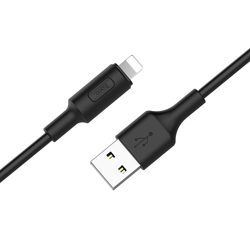 Кабель USB - 8pin HOCO X25 Чёрный (2А, для iPhone5/6/7) 1м