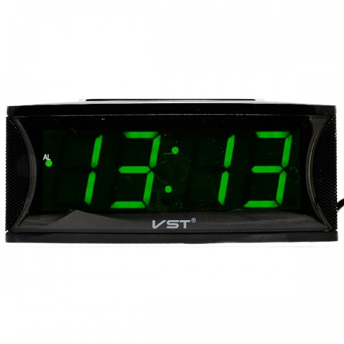 часы настольные VST-719/4 (ярко-зеленый), р-р цифр 4,8 см