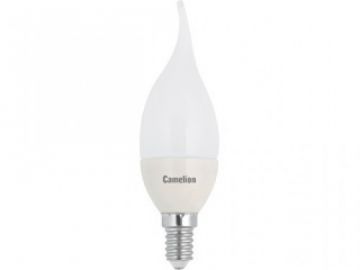 Эл. лампа светодиодная Camelion LED-CW35-8W-/ 830/ E14 (Свеча на ветру 8Вт 220В)уп.10