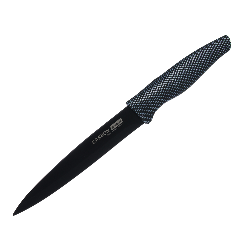 Нож кухон. Карбон Нож кухонный универсальный 12,7см, нерж.сталь с антиналипающим покрытием