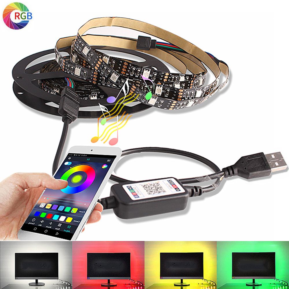 Набор LED лента RGB Огонёк OG-LDL06 RGB светодиодная лента Bluetooth 1м пит USB