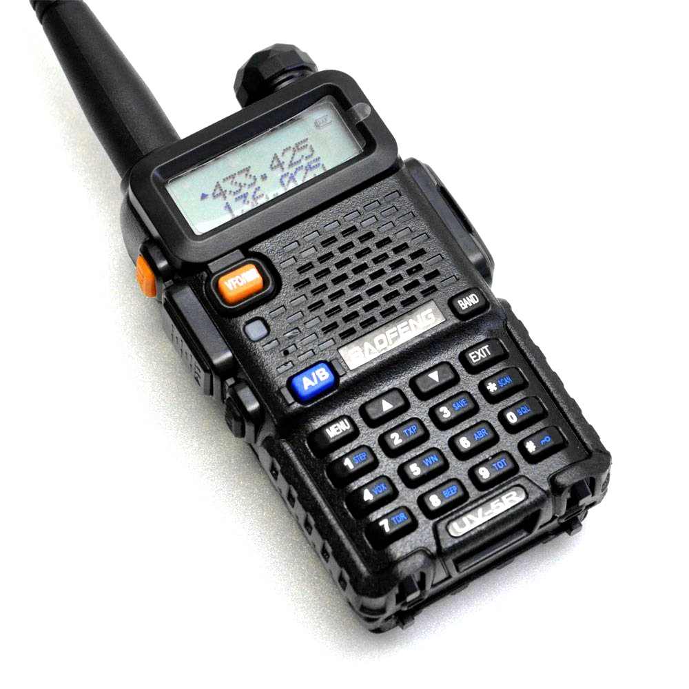 Радиостанция Baofeng UV-5R 8W  чёрная (UHF/VHF) до 10 км, 128 каналов
