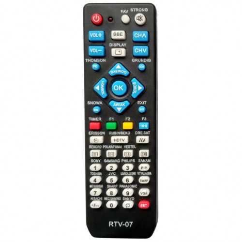 пульт ду Универсальный для разных производителей RTV 07 (LCD; LED; HDTV)