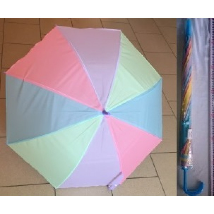 Зонт-трость полуавтомат, пластм ручка, 8 спиц, 88см, (044746) полимер