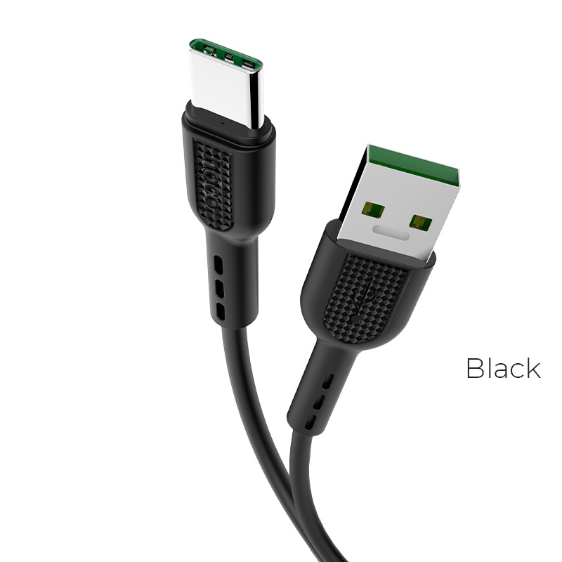 Кабель USB - TYPE C  HOCO  X33 Surge  1 метр, 5А, ПВХ, чёрный (33/330)