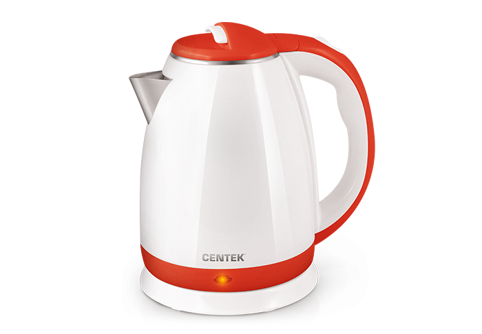 Чайник Centek CT-1026 Red (1.8л, 2000W, двойной корпус - сталь+пластик) 6/уп