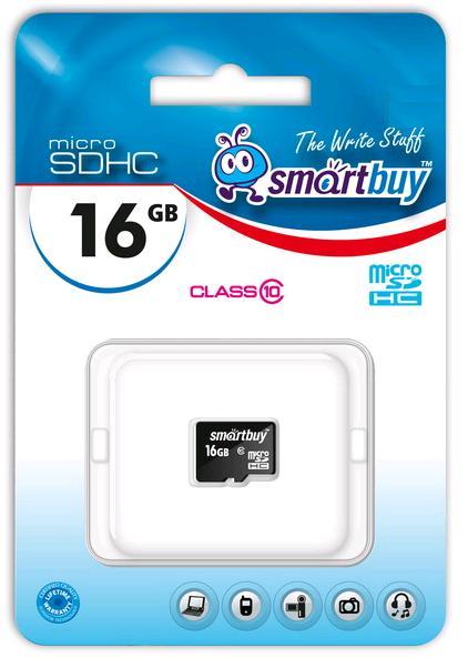 Пам.MicroSDHC,16Gb Smart Buy (Class 10) UHS-I без переходника