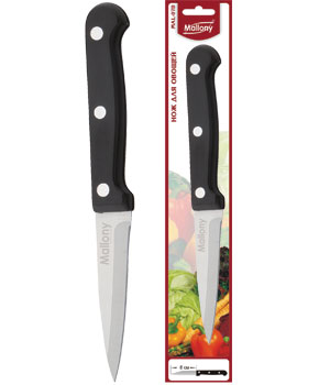 Нож Mallony MAL-07B дл.лезвия 8см, для овощей, нерж сталь, ручка бакелит