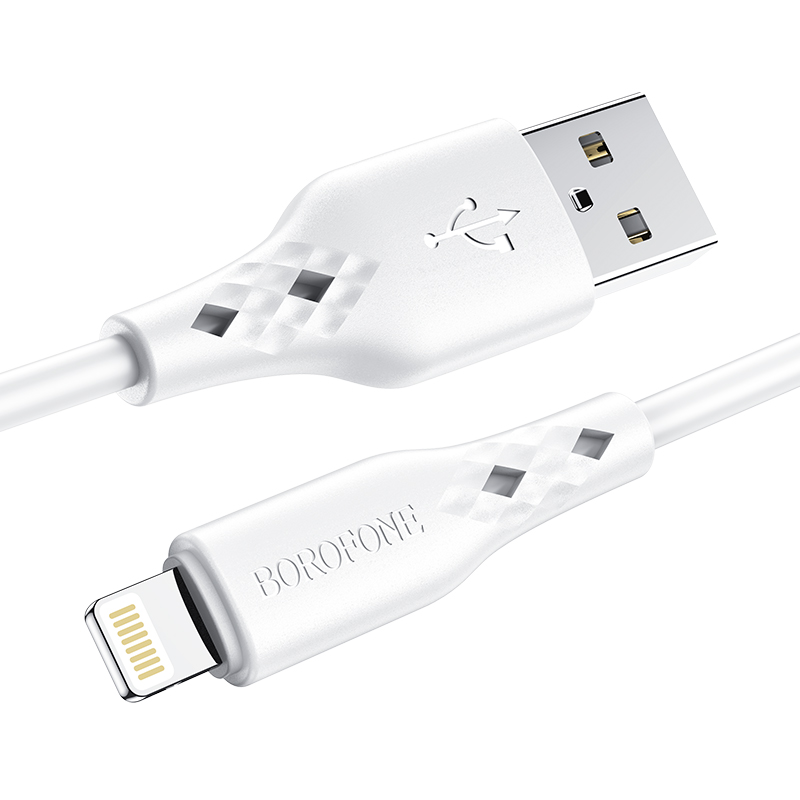 Кабель USB - 8pin BOROFONE BX48 Белый (2,4А, для iPhone5/6/7) 1м