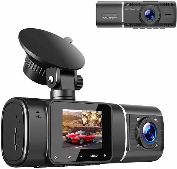 Видеорегистратор + камера TDS TS-CAR08 (OT-CVR03) ( 2 камеры, 1280х720)