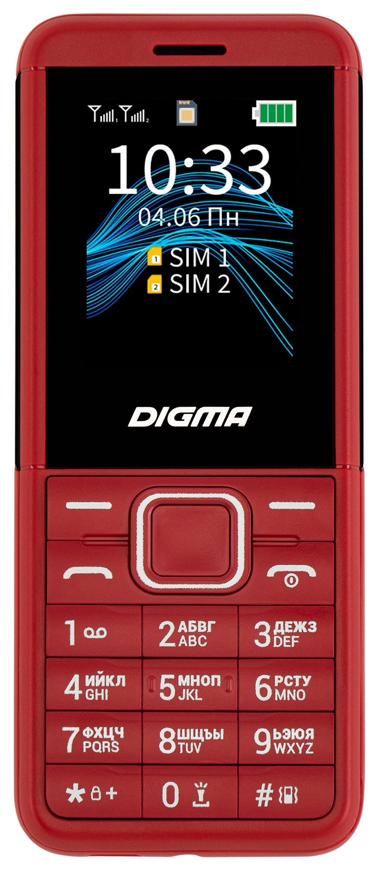 тел.мобильный Digma C171 32Mb красный 2Sim 1.77" TFT 128x160 0.08Mpix LT2076PM