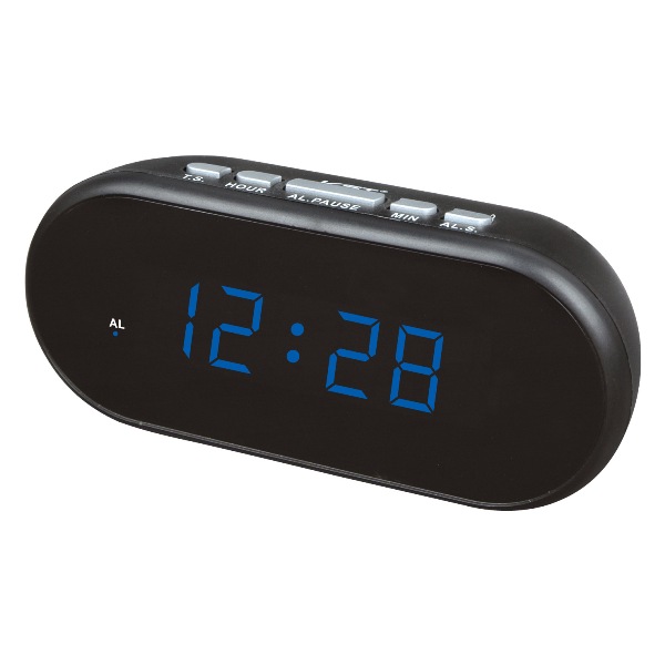 часы настольные VST-712/5 (синий), р-р цифр 2,3 см  (без блока, питание от USB)