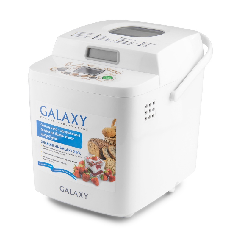 Хлебопечь Galaxy GL 2701  600 Вт, вес бухан. 500-750 г, 19 програм. приготов.(2/уп)