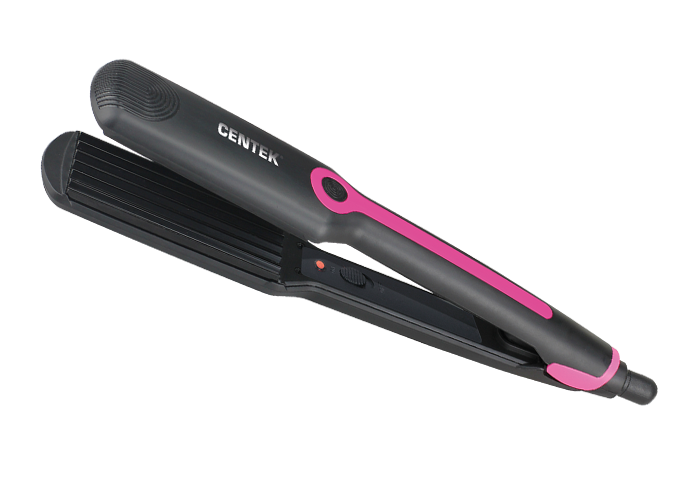 Выпрямитель для волос Centek CT-2015 Черн/фиолет (40 Вт, ГОФРЕ, керамические пластины 90х38 мм)