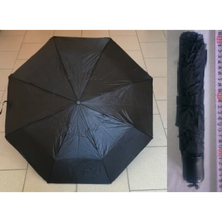 Зонт  складной, пластм ручка, 8 спиц, 95см, (044757) ткань