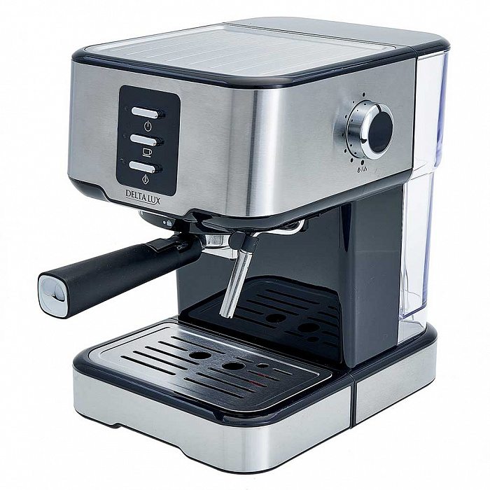 Кофеварка DELTA LUX DE-2001  черный: 850Вт,объем 1,5л,15 бар (2)