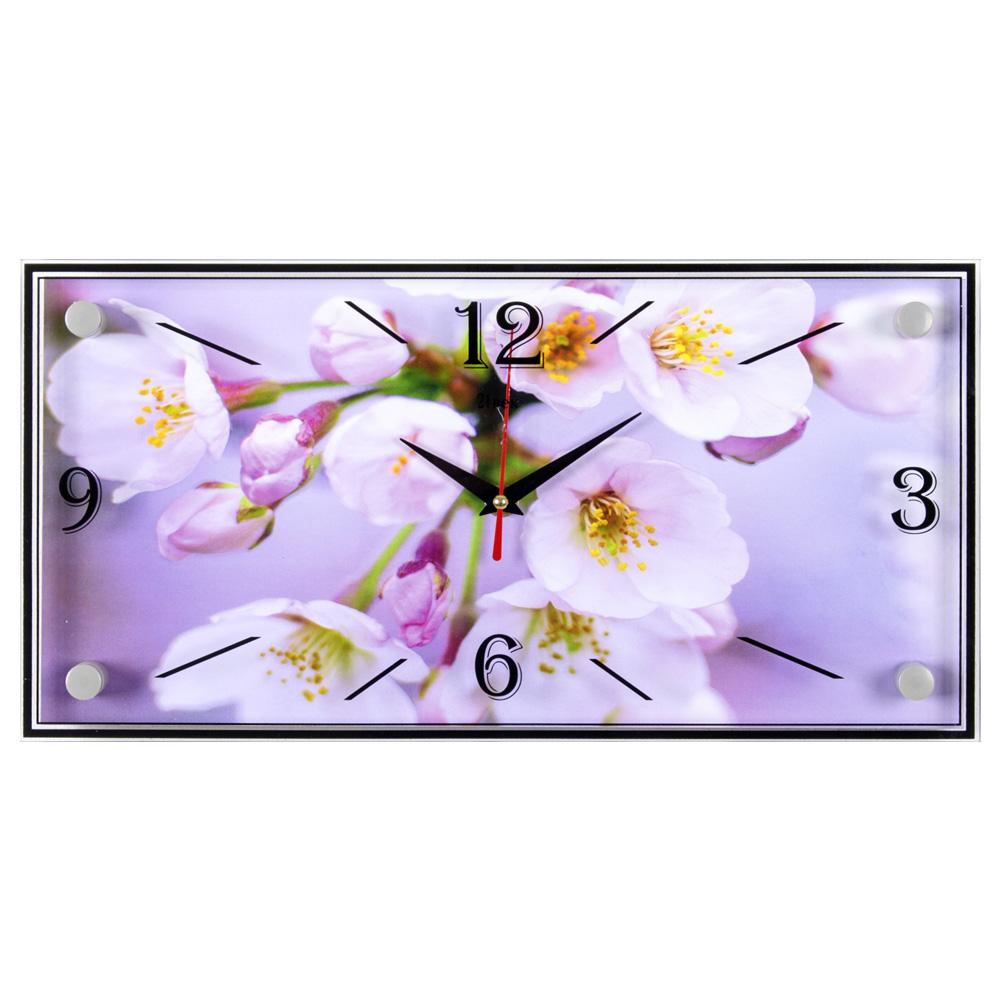 Часы настенные СН 1939 - 1162 Цветы яблоньки прямоуг. (19x39) (10)