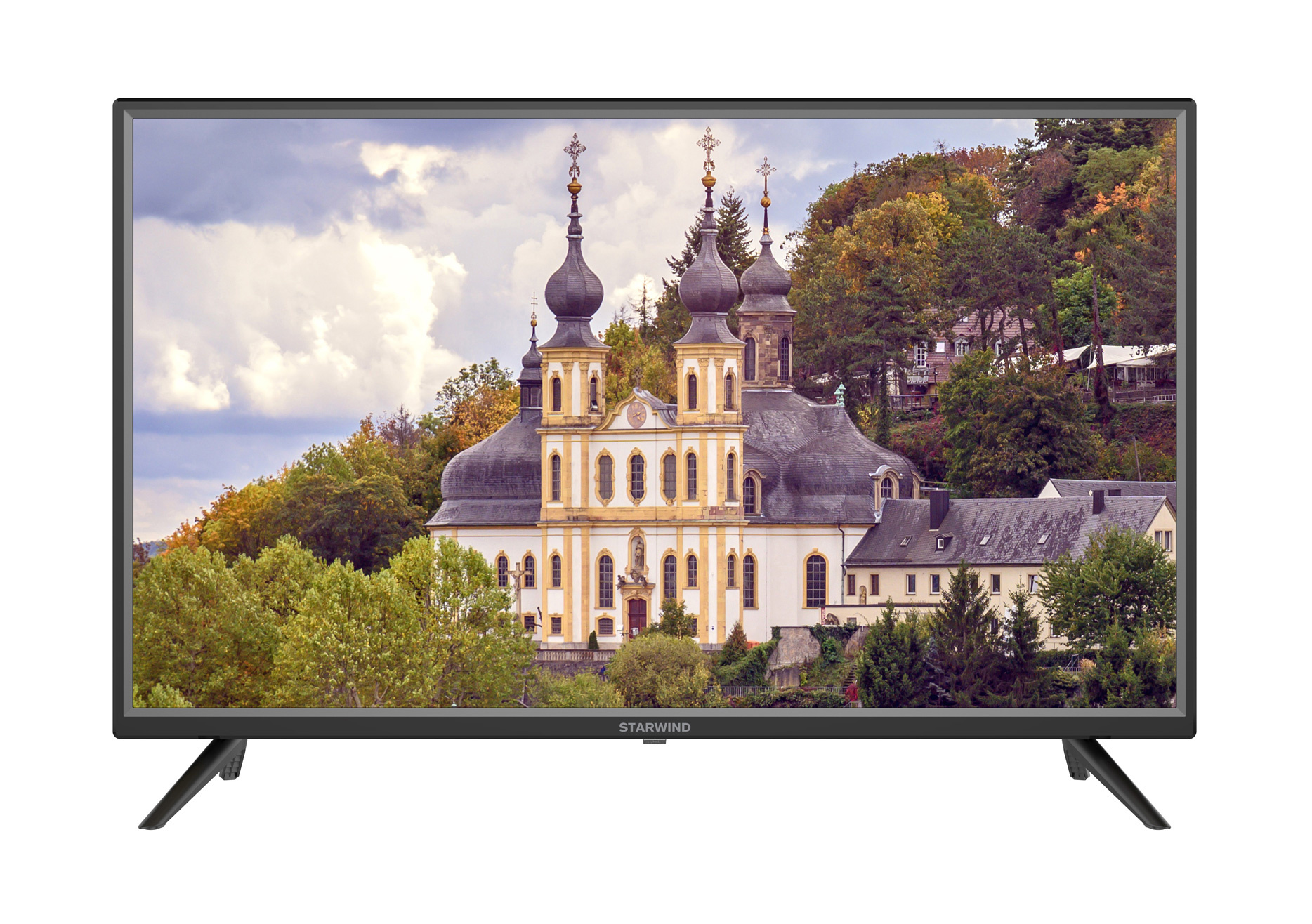 LCD телевизор  Starwind 32" SW-LED32SB303 Smart Салют ТВ Frameless HD READY DVB-T2/C/S2 Wi-Fi/BT