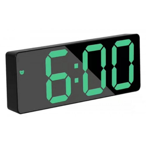 часы настольные  X0712/4 (ярко-зеленый)  дата+температ.