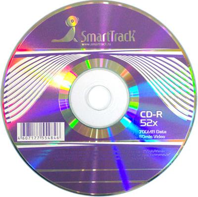 диск SMART TRACK CD-R 52x, Cake (25)