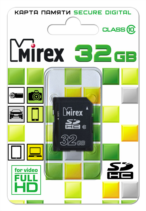 Пам. SDHC Card,32Gb, Class 10, Mirex