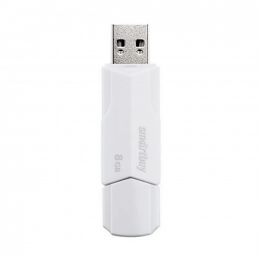 USB2.0 FlashDrives 8Gb Smart Buy  CLUE White (SB8GBCLU-W)