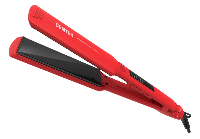 Выпрямитель для волос Centek CT-2031 RED (60Вт, плав. пластины 120x44мм, LED, ультратонк, автовыкл)