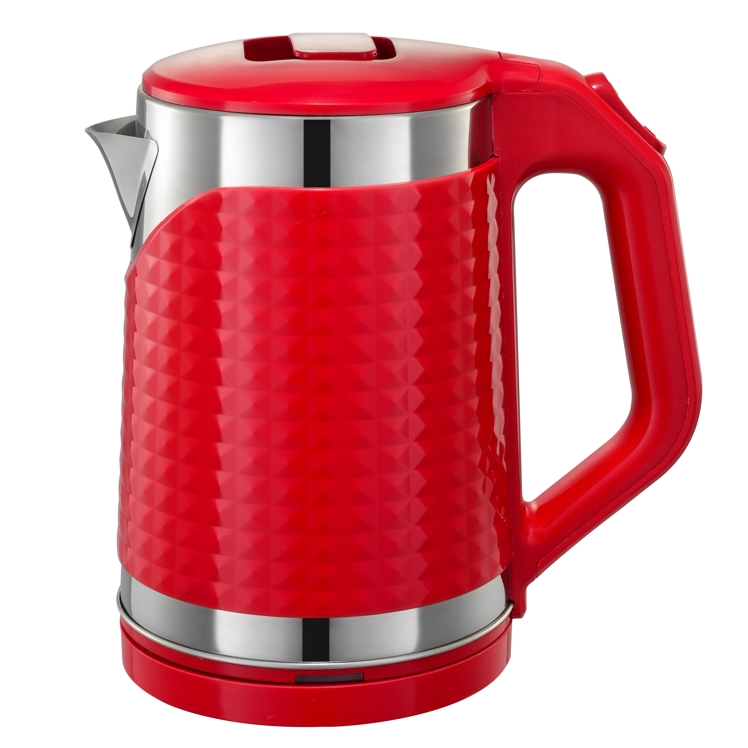 Чайник MAXTRONIC MAX-109 красный, нерж (2л, двойн стенки, колба нерж, диск 1,8кВт) 12/уп