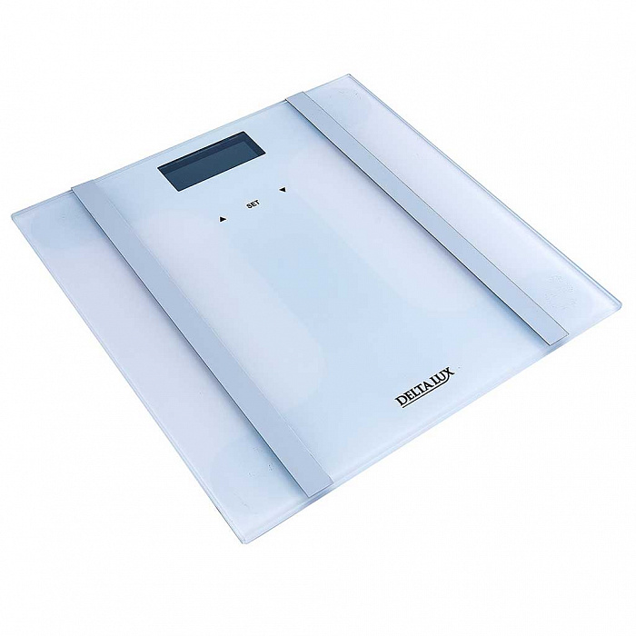 Весы напольные DELTA LUX DE-4600 белые электронные "SMART" ,180 кг, 28*28см (10)