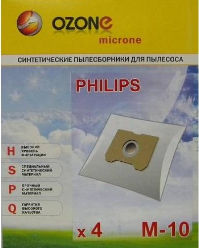 OZONE micron M-10 синтетические пылесборники 4 шт. (Philips Athena/ HR 6947)
