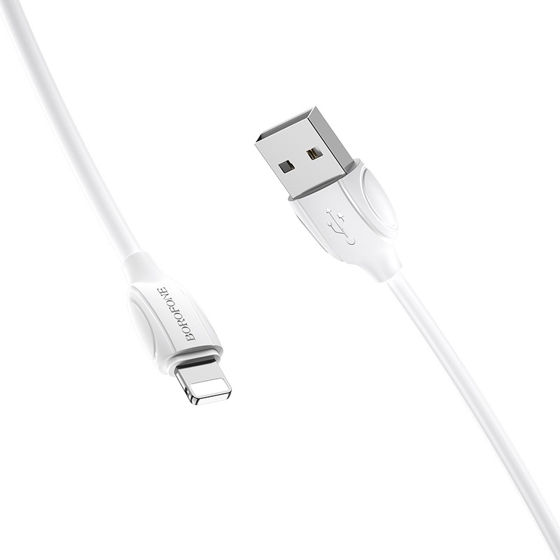 Кабель USB - 8pin BOROFONE BX19 Benefit Белый (для iPhone5/6/7) 1,3А, 1м ПВХ