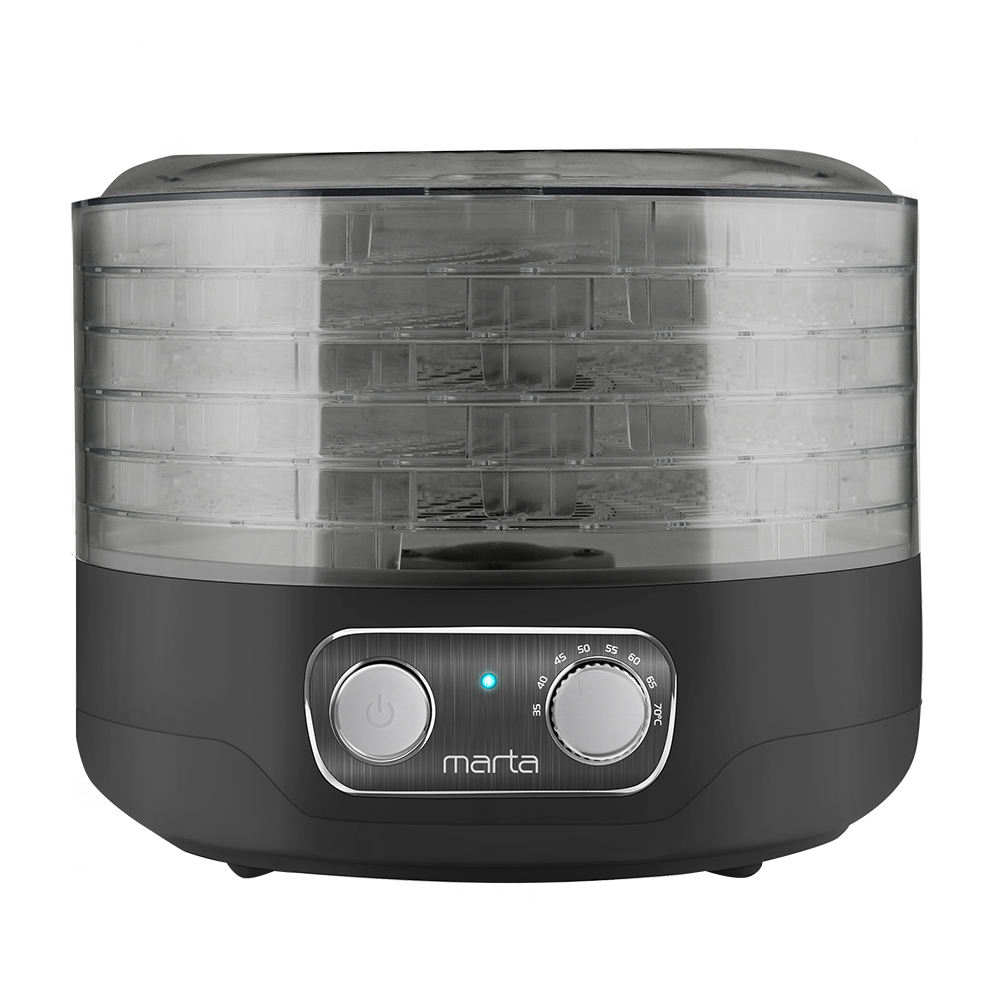 Сушилка для овощей и фруктов MARTA MFD-205PS чёрн (300W, 5 поддонов)