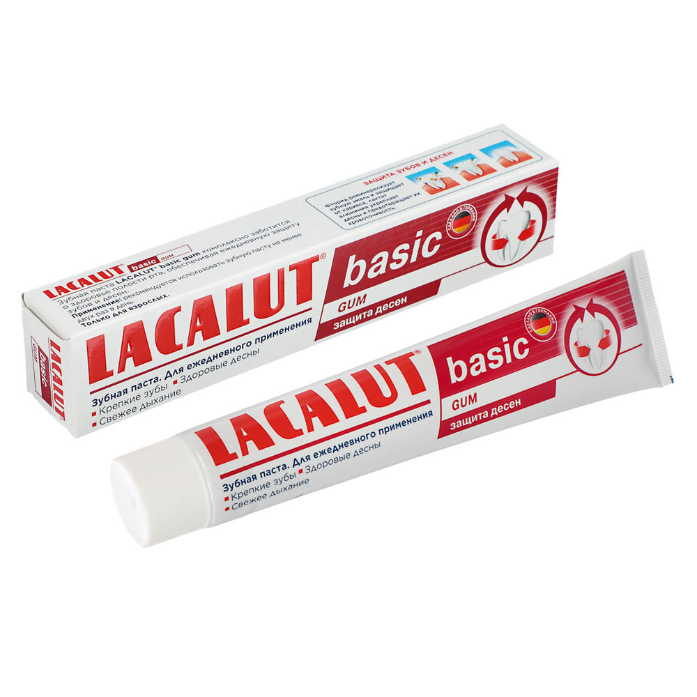 Зубная паста LACALUT basic gum, защита десен, 75 мл