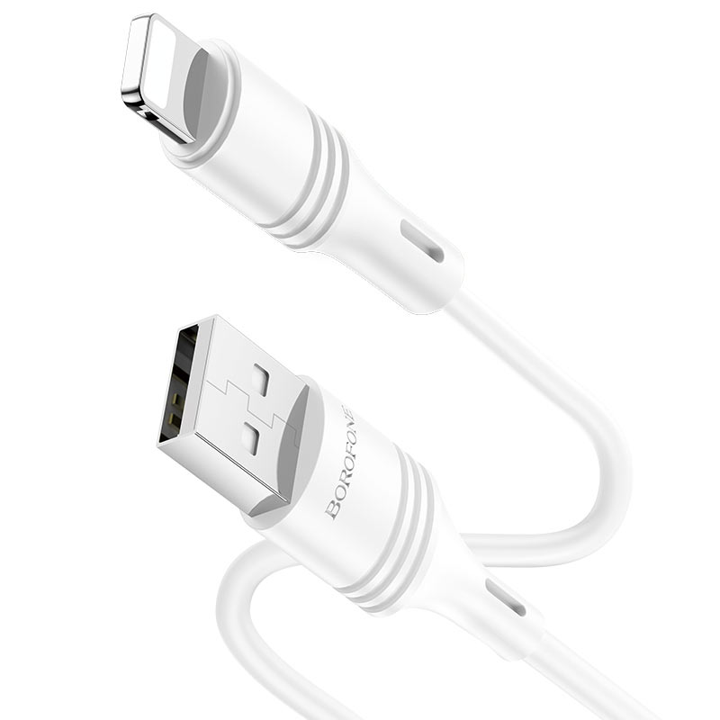 Кабель USB - 8pin BOROFONE BX43 Белый (2,4А, для iPhone5/6/7) 1м