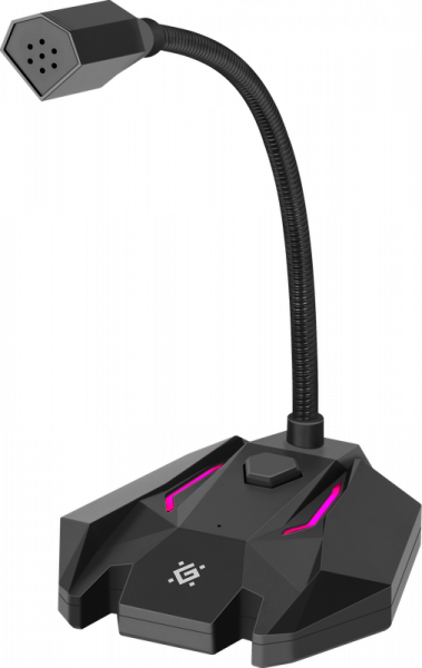микрофон игровой стрим Defender Tone GMC-100 ,LED,провод 1.5м