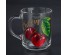Кружка  стекло Green Tea "Полезная вишня" 07c1335 Д3 (20/уп)(32857)керамики в Новосибирске оптом большой ассортимент. Посуда фарфоровая в Новосибирскедля кухни оптом.