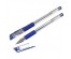 Ручка гелевая синяя, с резиновым держателем, 14,9см, наконечник 0,5мм  (только уп.50шт)