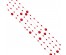 Бусы декоративные, шары разных диаметров, 200см, пластик, цвет красный (А03)