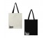 Сумка-шоппер, 38x42см, "Просто белая/черная сумка", внутр.карман, длинные ручки 58 см, ПЭ, 2диз.