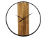 Часы настенные СН 5005 - 001 из металла, d=50 см, открытая стрелка, черный+ дерево "Стиль" (5)