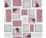 Клеенка GRACE F9014 ткань с пвх покрытием, розовые тюльпаны и геометрия в серо-розов, 1,37(+-3)х20м