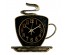 Часы настенные СН 2523 - 002 Чашка черный с золотом Классика (25x24) (10)